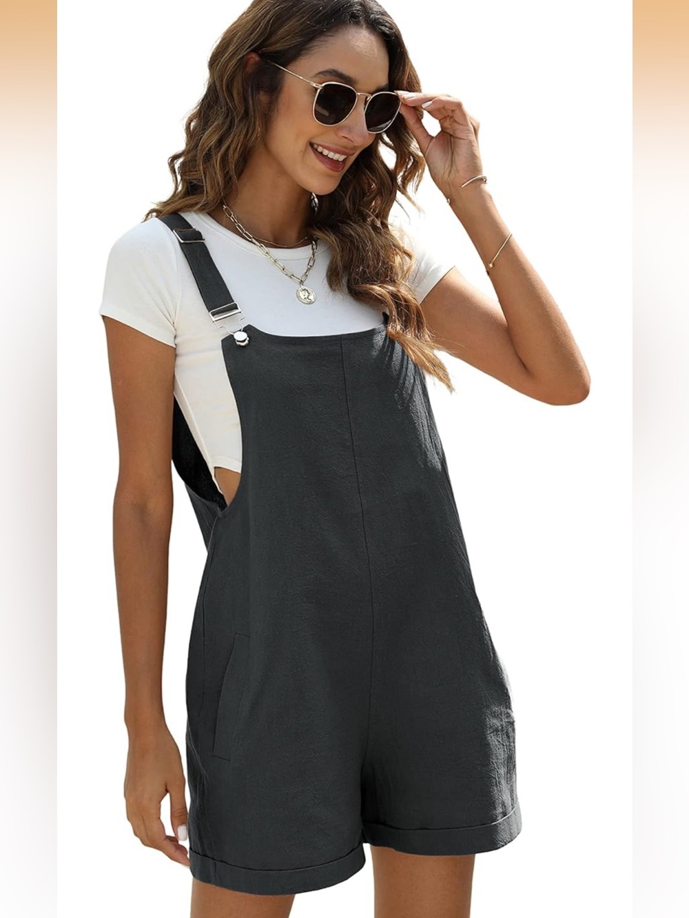 Casual Gray Women's Overalls